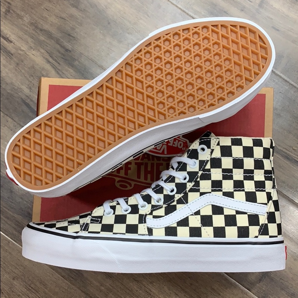 VANS Sk-8-Hi TAPERED CHECKERBOARD black/true white - Picture 2 of 16